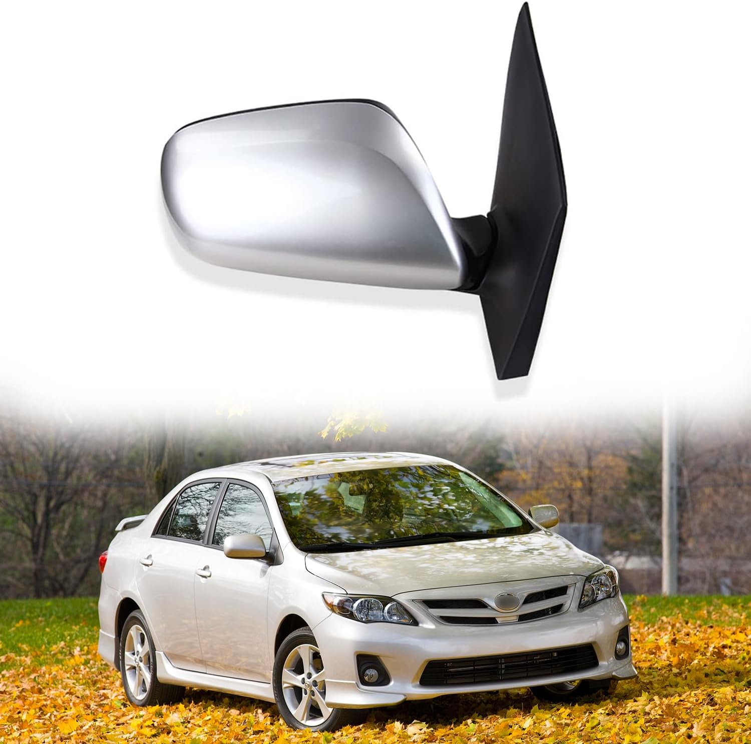 Passenger Side Mirror Fit for Toyota Corolla 2009 2010 2011 2012 2013 Rear View Mirror Side Mirror Assembly for Toyota Corolla Accessories Electric Adjustment