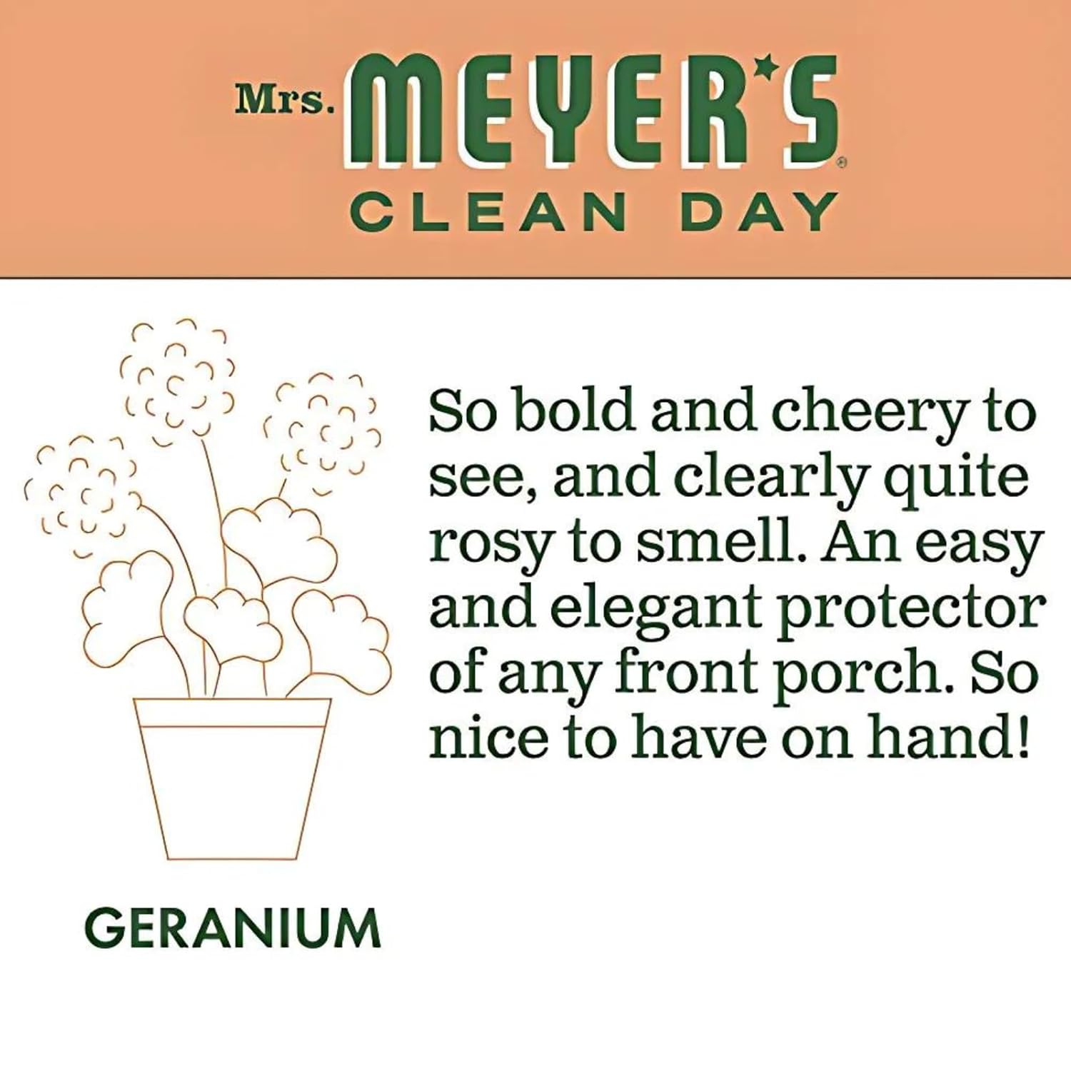 MRS. MEYER'S CLEAN DAY Liquid Hand Soap Geranium 12.5 Fl Oz (Pack of 9)