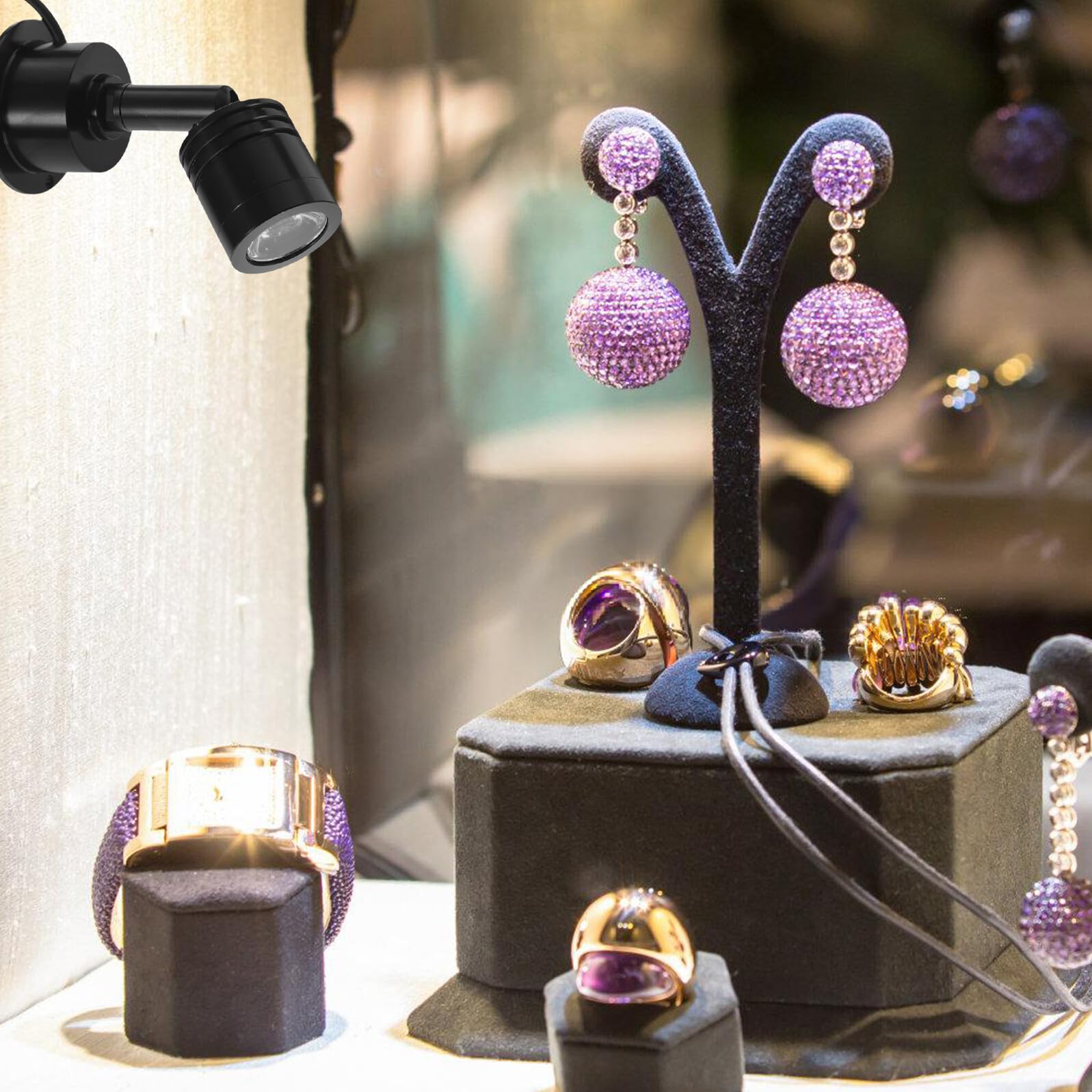 Spot LED USB Compact pour Vitrine Cabinet Lumière Décorative Intérieure Chaude Éclairage Bijou et Gain de Place