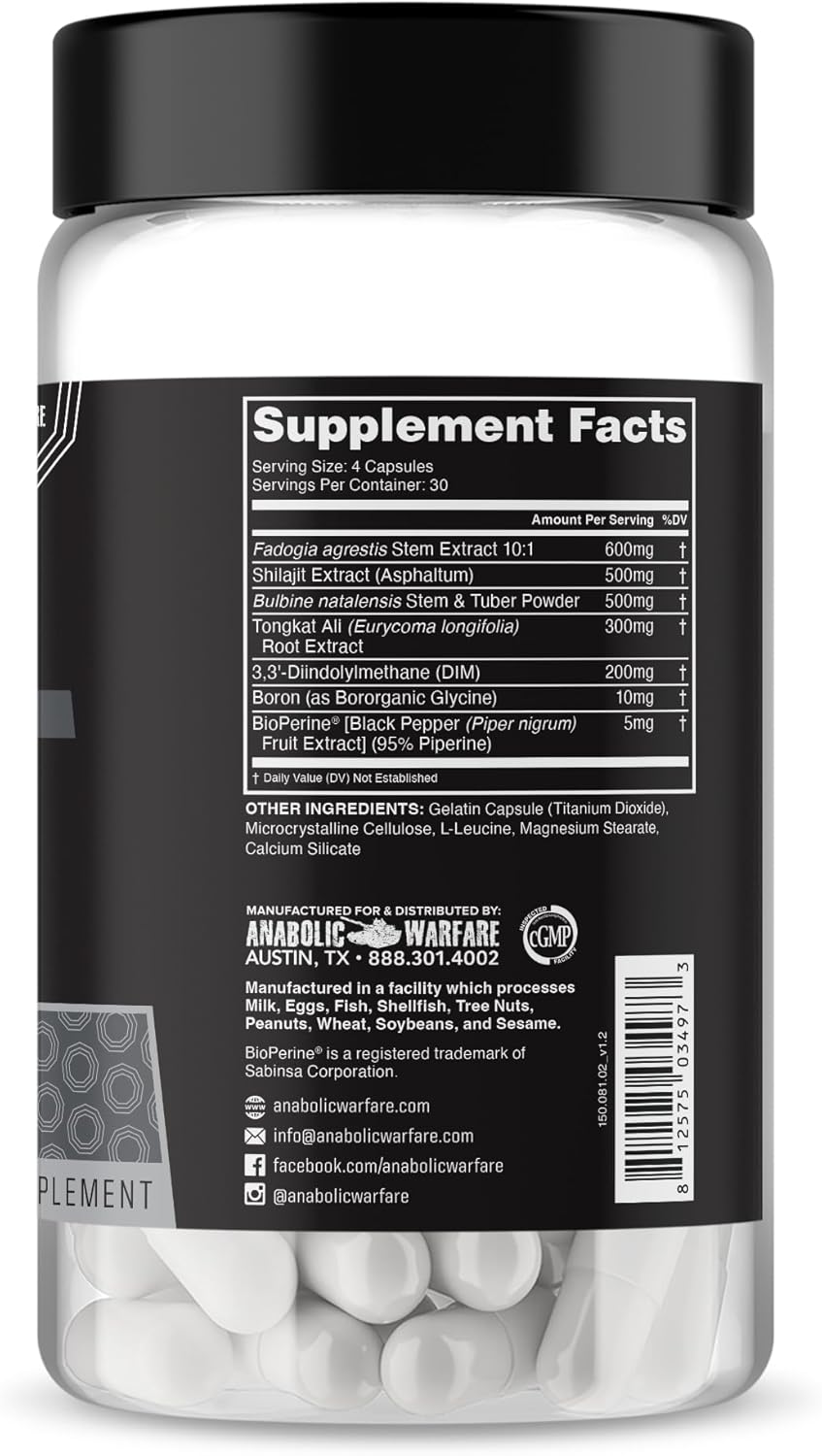 Anabolic Warfare Project Test, Support Muscle Mass & Strength*, Manage Hormone Health*, Support Sexual Health*, Made with Botanicals - Image 3