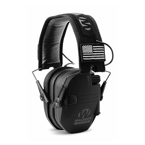 Walker's Razor Slim Ultra Low Profile Compact Design Adjustable Range Shooting Hunting Hearing Protection Electronic Earmuffs