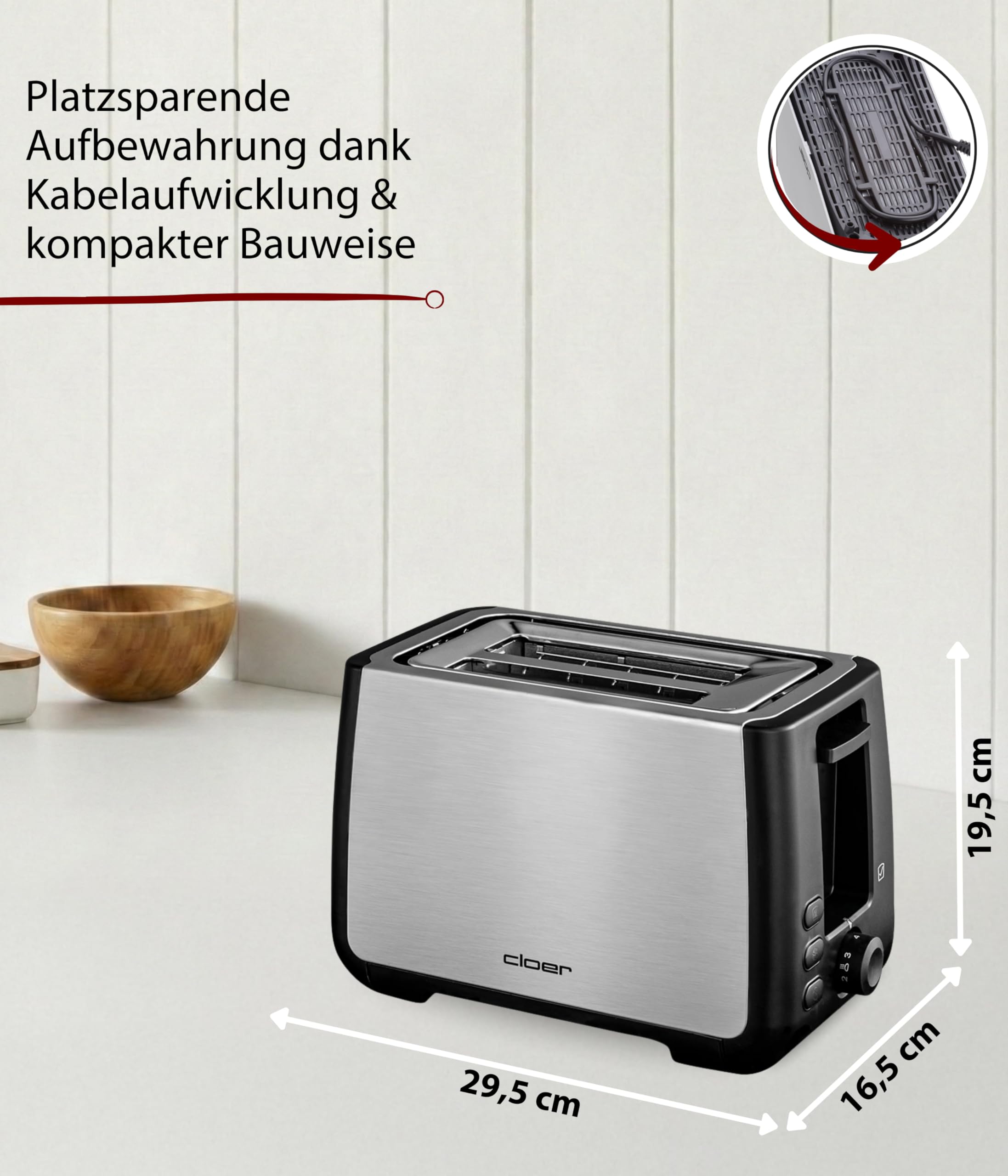 Cloer 3569 Toaster für 2 XXL-Toastscheiben – Bild 5