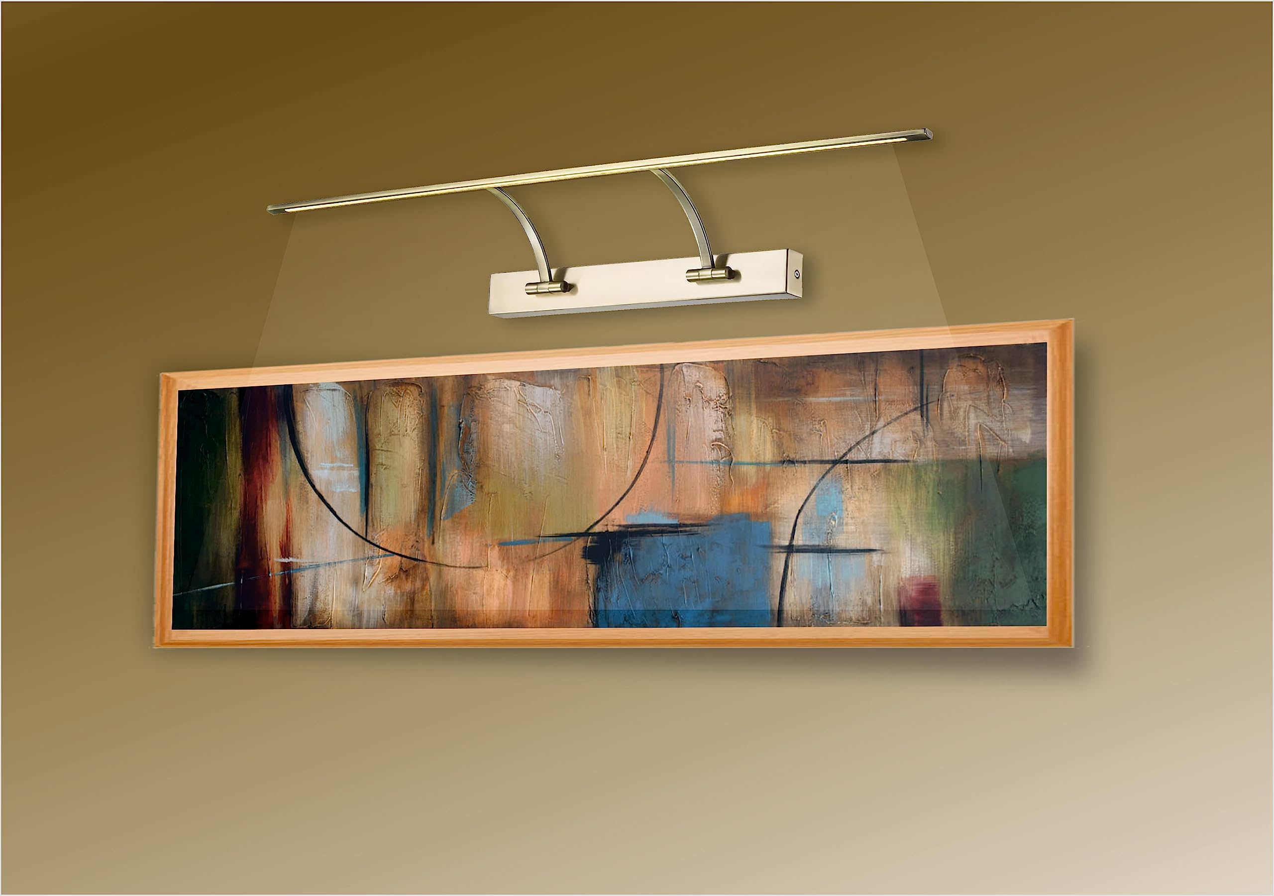 Applique Murale LED PAPUQ - 8W, 3000K Blanc Chaud - Pour Éclairage De Tableaux Et Miroirs - 50 Cm