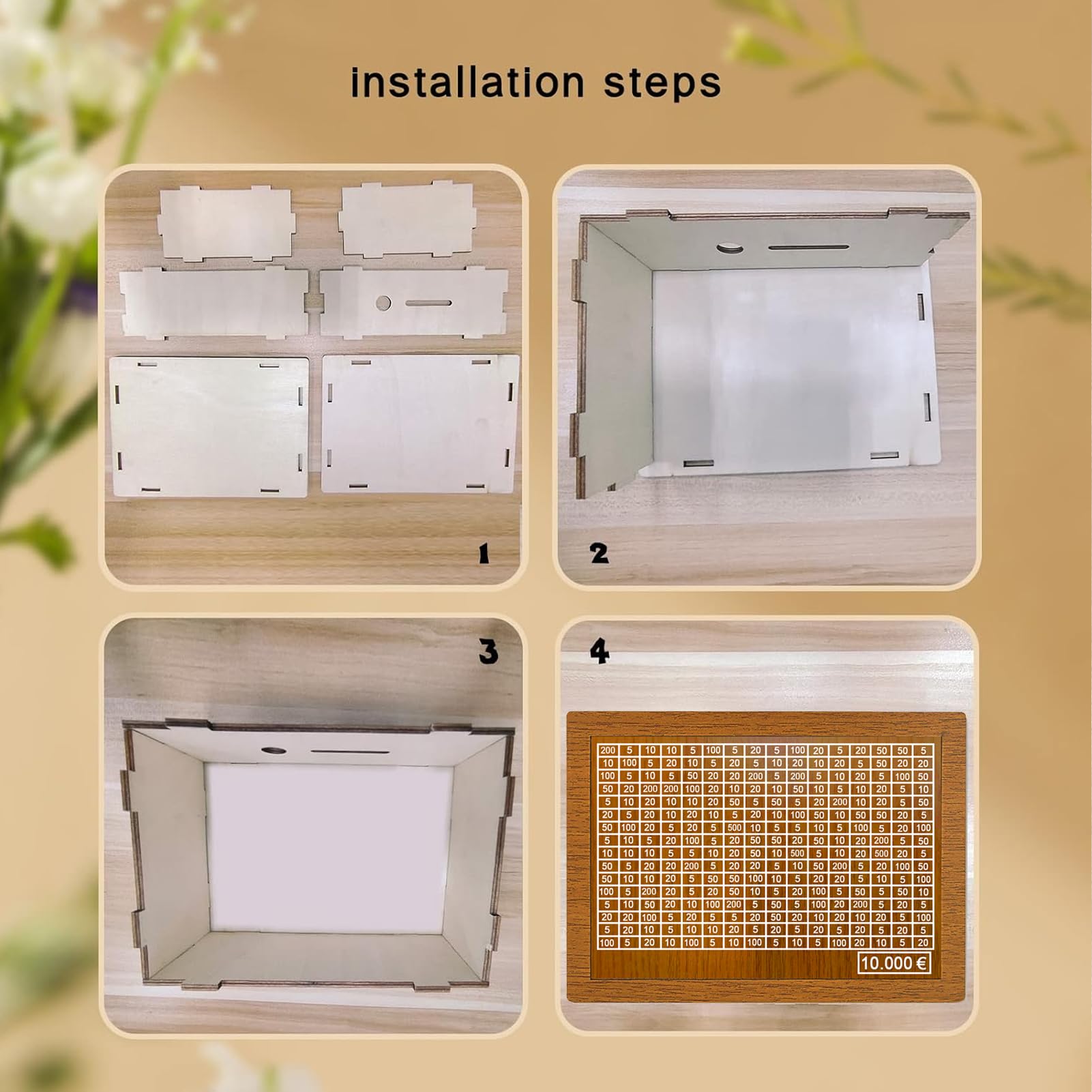 Tirelire En Bois (Non Réutilisable) Tirelire Vintage Faite à Main