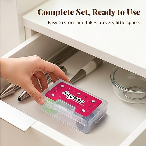 Miniatura 5 de Juego de 10 puntas para decoración de pastel, de acero inoxidable, y 20 bolsas desechables para repostería