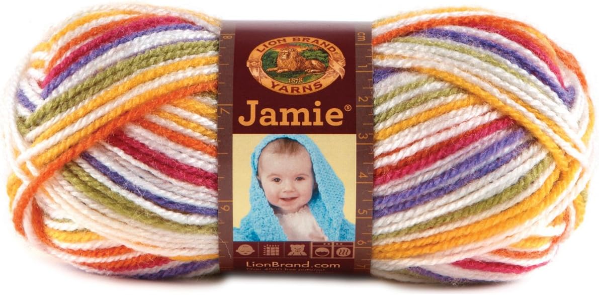 Amazon.com: Lion Brand Yarn 881-206 Jamie Yarn, Mardi Gras