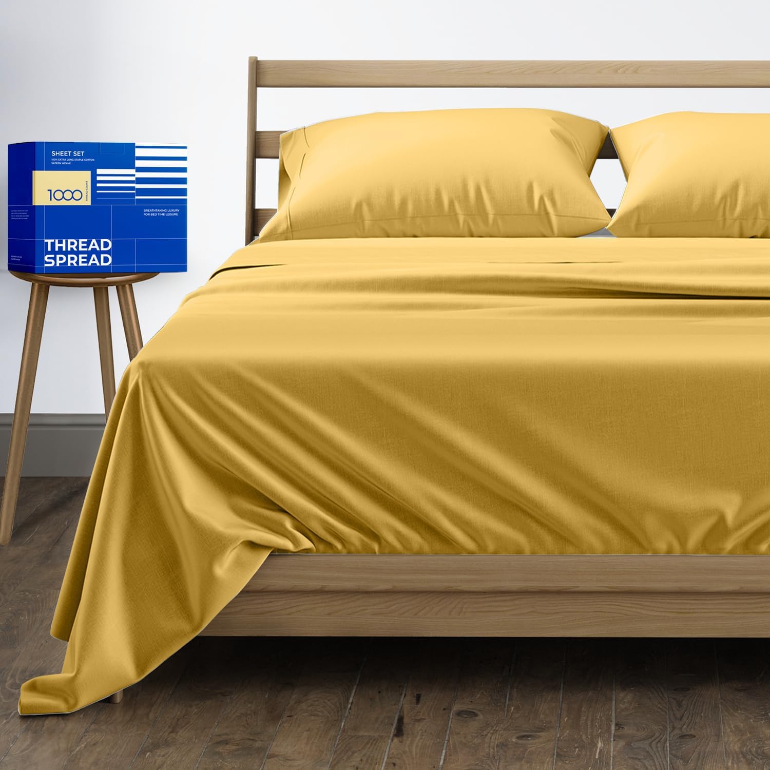 Pure Egyptian Queen Size Cotton Bed Sheets Set (Queen, 1000