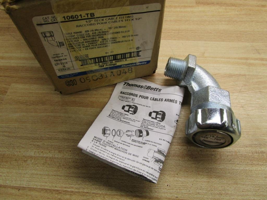 Thomas and Betts 10601TB Teck Cable Fitting (Pack of 5), Conduit