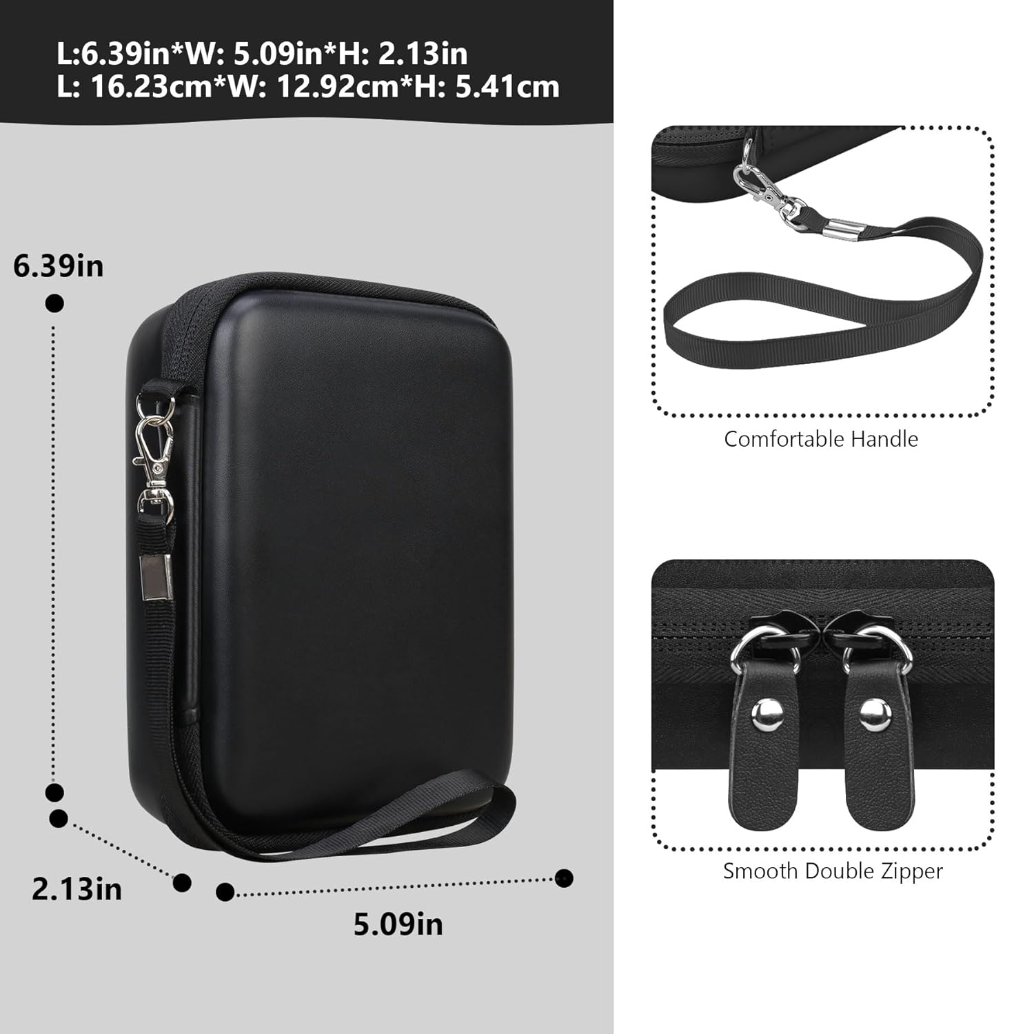 Supmay Hard Carrying Case for G350/RG35XX Pro/RG40XXV/RG405V/RG406V Retro Handheld Game Console, Retro Game Travel Storage Holder with Mesh Bag for SD Card, USB Charging Cable, User Manual, Black