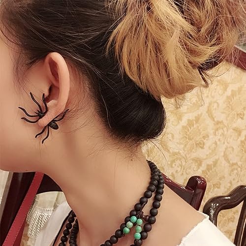 Miniatura 3 de Diadema de araña de Halloween, aretes de telaraña, medias de tela de araña, aros para el pelo de viuda negra, bandas para el cabello para mujer,