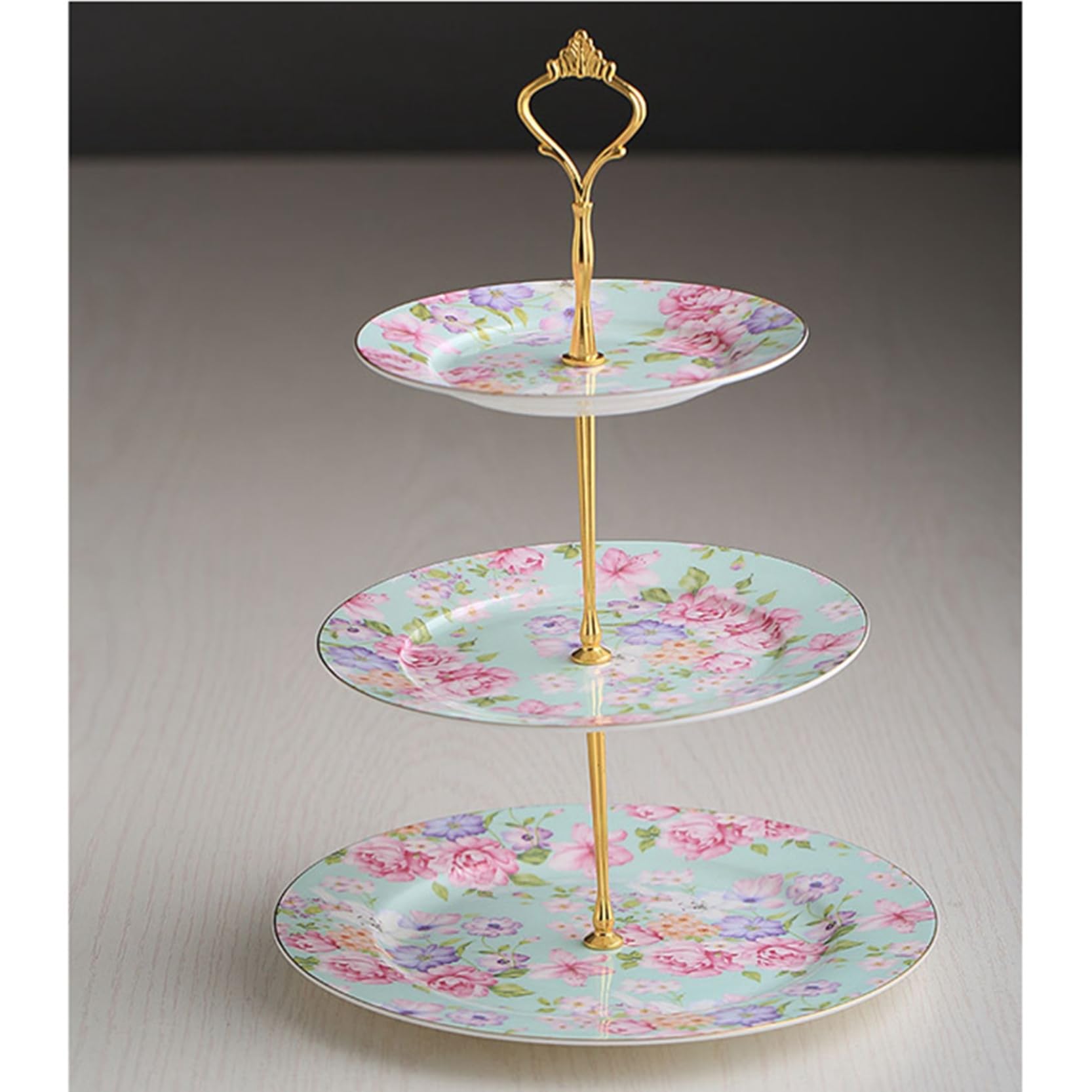ボーンチャイナ　花柄　アフタヌーンティーセット　ケーキスタンド Amazon｜ヨーロッパ式 ケーキディスプレイスタンド 花柄 陶磁器 3段