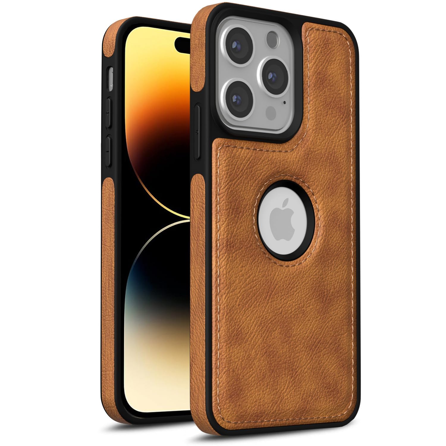 Pikkme Back Cover | Flexible Pu Leather | Full Camera Protection | Raised Edges | Super Soft-Touch | Bumper Case for iPhone 14 Pro (Brown) (B0BJ9B1VNB) Amazon Price History, Amazon Price Tracker
