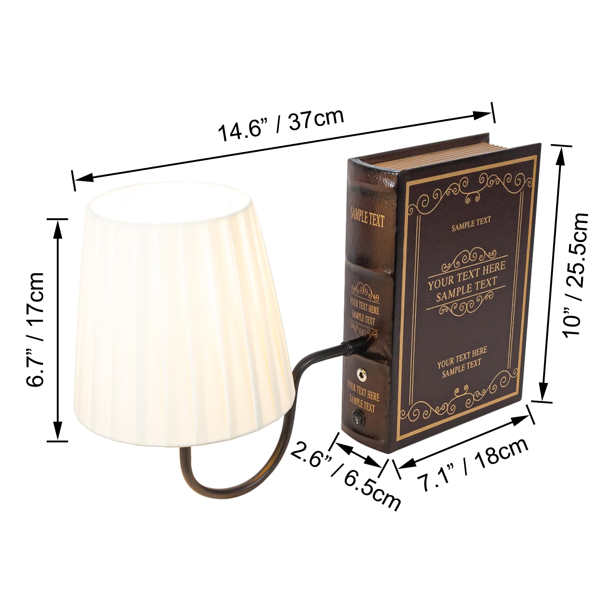 LED Buchlampe mit Fernbedienung, Vintage Dimmbar Nachttischlampe mit Stoffschirm 1xE27-Fassung,2er-Satz Wiederaufladbare Tischlampe Zeitschaltuhr für Nachttisch Beistelltisch -TD0629