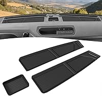 Vista 14 de Auovo Bandeja de cubierta para salpicadero compatible con accesorios Ford Bronco 2021 2022 2023 2024 2025 Compartimentos de silicona antideslizante