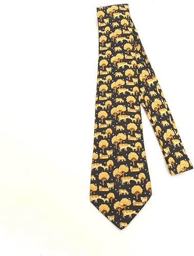 Amazon エルメス Hermes ネクタイ牛柄 シルク100 ブラック 中古 Hermes エルメス シューズ バッグ