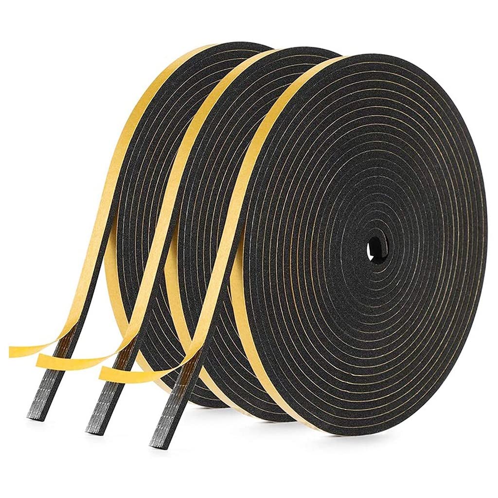 Schaumstoffklebeband, 1 Stück Starke Haftung, schwarzes Eva-Schaumgummiband, Antikollisions-Dichtungsstreifen, Breite, Schallschutzstreifen, for Arious-Türdichtung und Fenster(Thickness 2mm