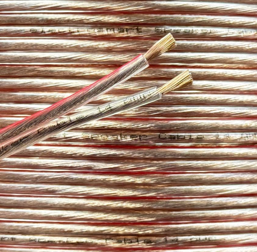 20m Quality 14AWG Loud Speaker Cable - Multi-Strand - Outside Dimensions of Cable: 8.6mm x 4.3mm
