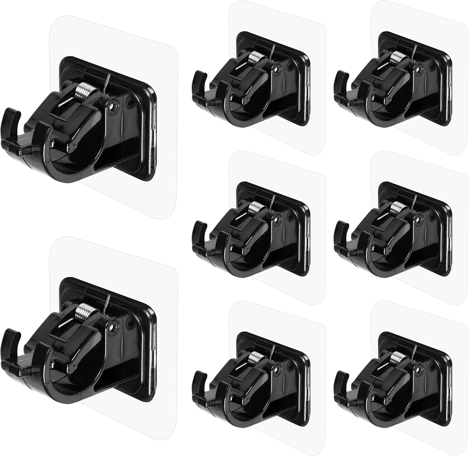 8PCS No Drill Curtain Rod Brackets No Drilling Self