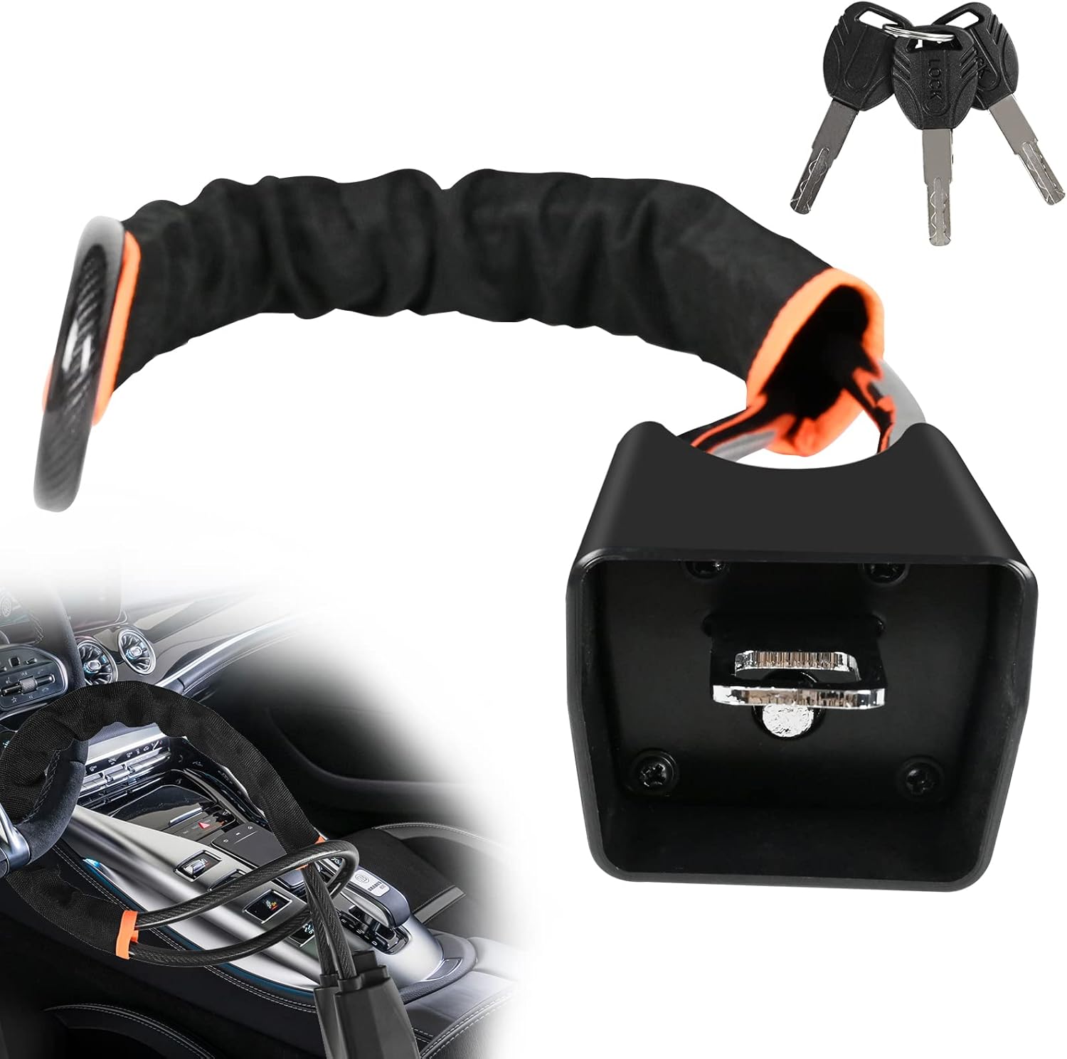 harmuhos Steering Wheel Lock Seat Belt Lock Universal