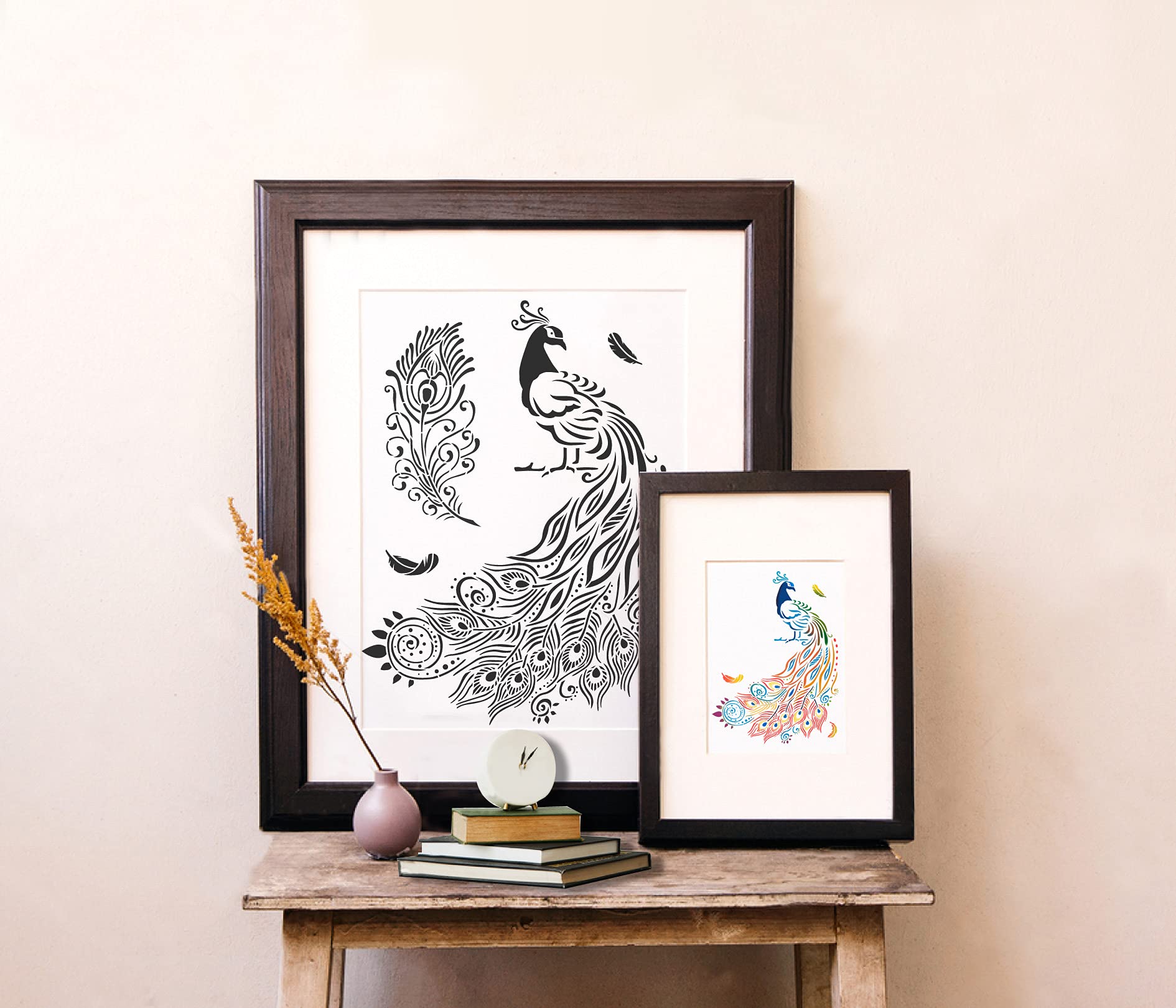Amazon.com : GSS Designs Peacock Stencil - Reusable Large