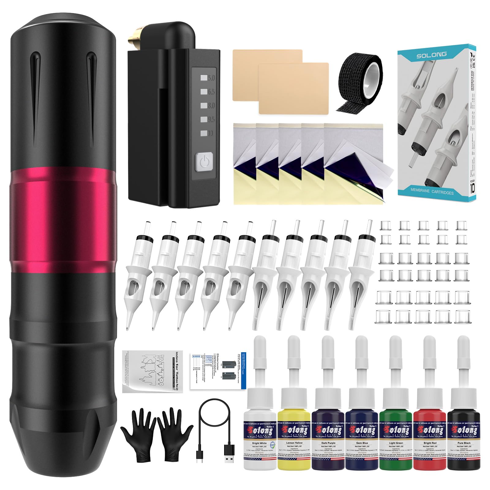 Amazon.com: EFFEER Wireless Tattoo Pen, 0-4mm Adjustable Stroke