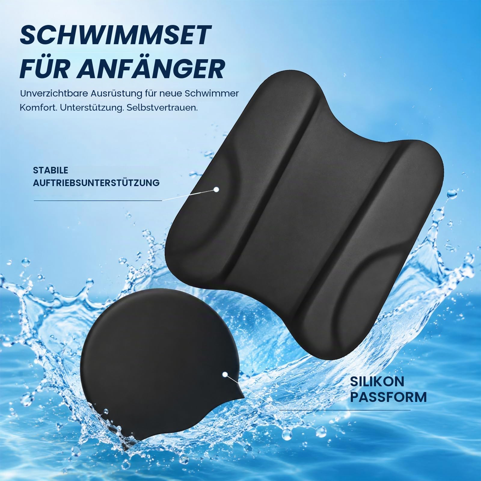Pull-Kick Schwimmbrett, 2-in-1 Pullbuoy & Schwimmbrett, Schwimmhilfe zur Optimierung von Technik und Wasserlage, Trainingsbrett für Kinder & Erwachsene, für Schwimmtraining Sportvereine, Schulen