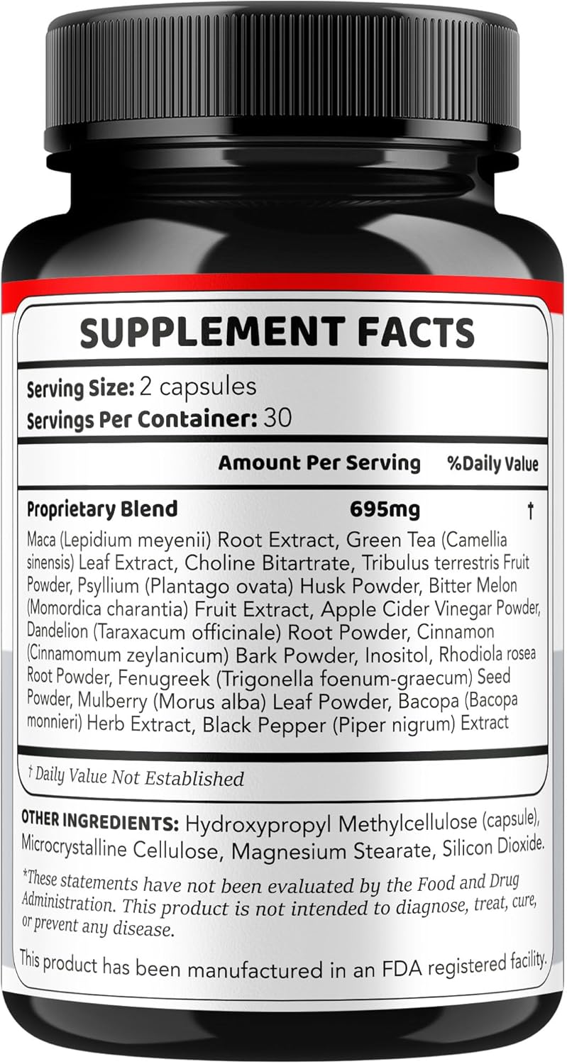 Gluco Extend - Gluco Extend Capsules Supports Healthy Levels All Natural Ingredients, GlucoExtend Pills Maximum Strength, Glucoextend Advanced Supplement Formula, 60 Capsules for 1 Month - Image 7
