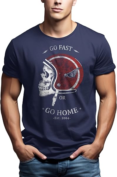 Makaya T-Shirt Casque de Moto GO Fast Or GO Home - 2