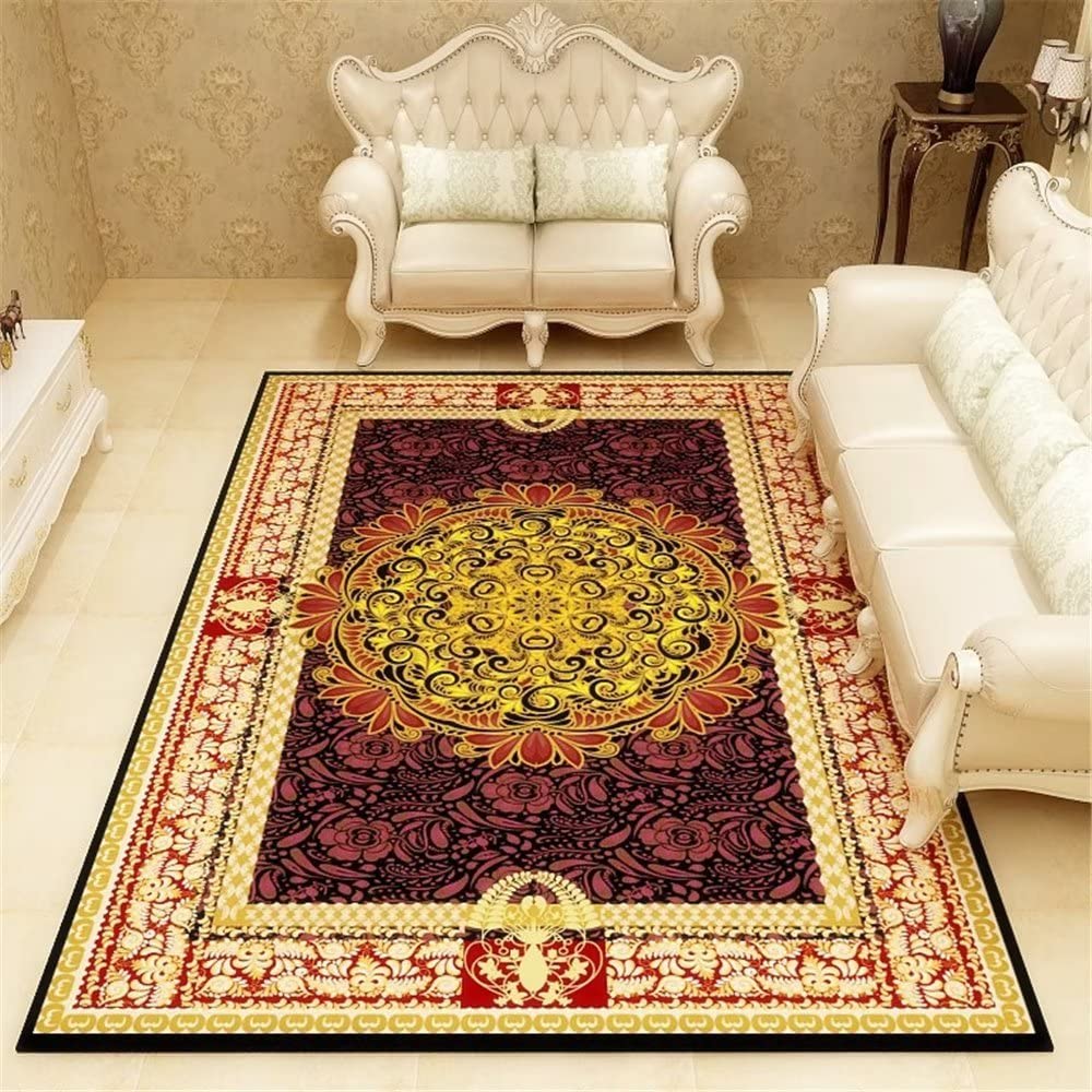 Tapis de salon fleurs rouges et style vintage pour réchauffer vos soirées en famille