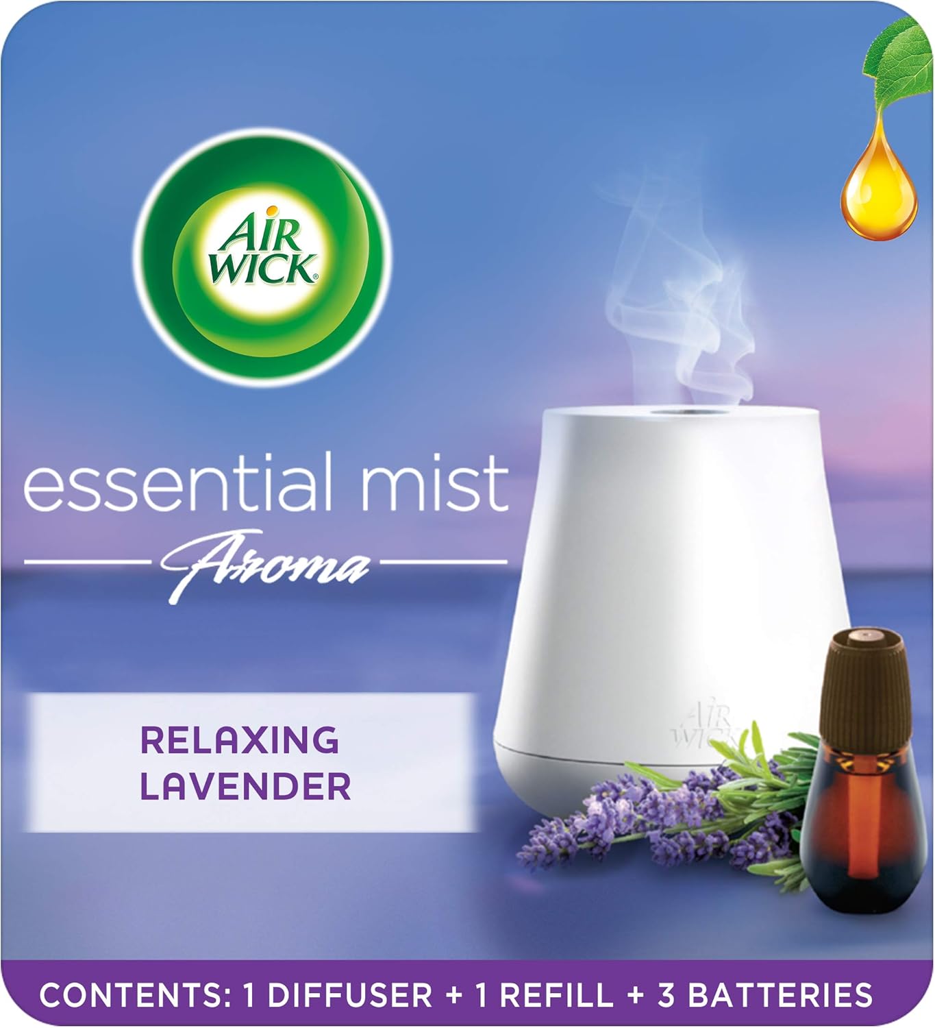 Airwick Essential Mist Kit, Essential Oil Diffuser Air Freshener for