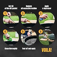 Vista 5 de Junta para Big Green Egg L/XL/XXL – Paquete de 2 sellos de juntas de ahumador de 8 pies – Junta BGE 7/8" x 1/8" Fieltro - Compatible con Big Green