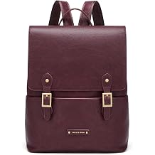 Cnoles Women Leather Backpack Purse Fashion Vintage Casual Travel Bag | Genuine Leather And Vegan Leather, Large Capacity Fits 13 inch Laptop, Ideal Gift For Work, Travel Or Daily