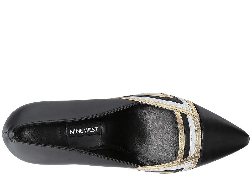 

Nine West Eugene Pump (Black/White/Oro7) Women's Shoes