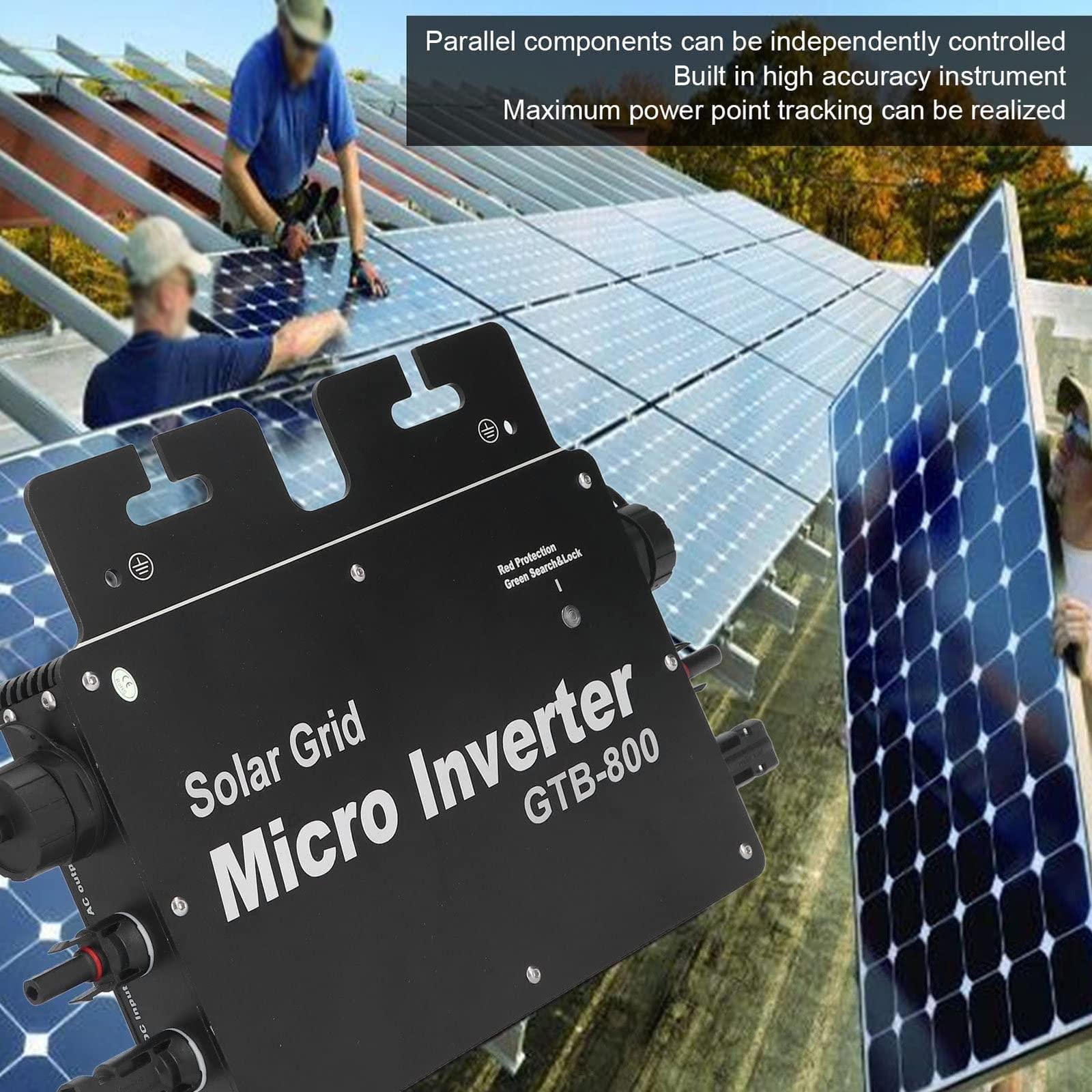 Micro Inverter, Solar Power Grid Tie Inverter, 400 W, 600 W, 800 W Wodoodporny solarny inwerter sieciowy 120/230 V Automatyczna identyfikacja, system MPPT PV DC do AC,800W-110V