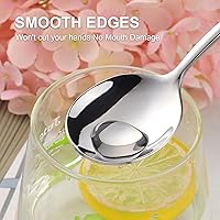 Vista 15 de 4-Pcs Stainless Steel Round Soup Spoons, 6.88 Inch, Heavy-Weight, Set of 4