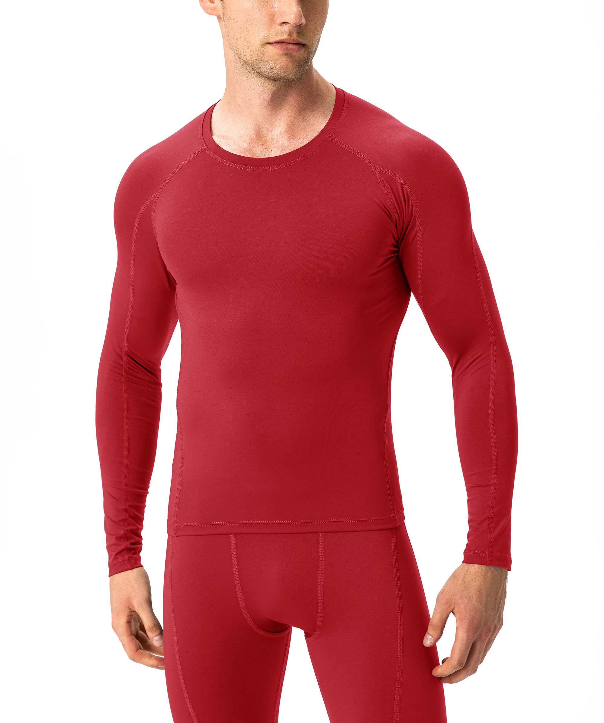 Queerier Camisetas de compresión para Hombre, de Manga Larga, Transpirables, para Gimnasio, Entrenamiento, Correr, para Hombre