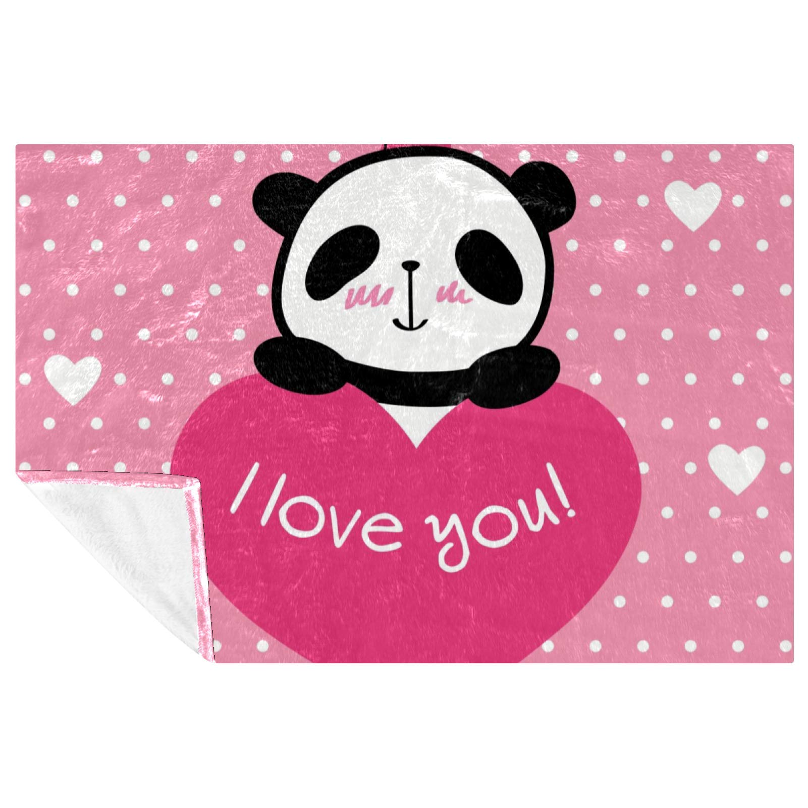 Couverture panda 150x100 cm pour stopper le froid en camping
