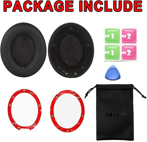 Miniatura 4 de Almohadillas para los oídos, almohadillas de repuesto compatibles con Beats Studio 2 y 3 con cable, almohadillas inalámbricas con espuma