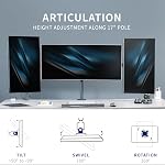 VIVO Telescoping Triple Monitor Desk Mount, Heavy Duty Flush-to-Wall Stand