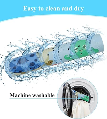 Miniatura 6 de Tapete de baño para bebé, tapete antideslizante de dibujos animados para bañera para niños pequeños, ducha de baño antideslizante, 40 x 16 pulgadas