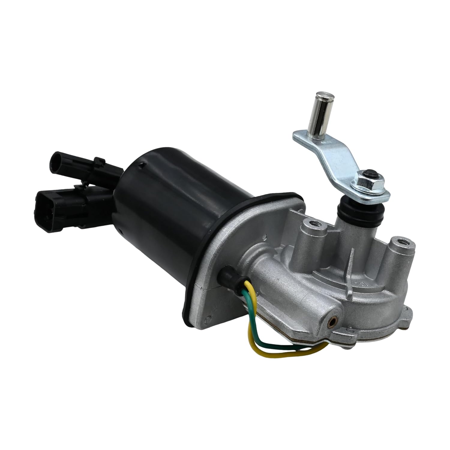 12V Windshield Wiper Motor Assembly, 4-Pin + 1-Pin Split Plug Design, Heavy Duty with Mounting Hardware, Single Pack