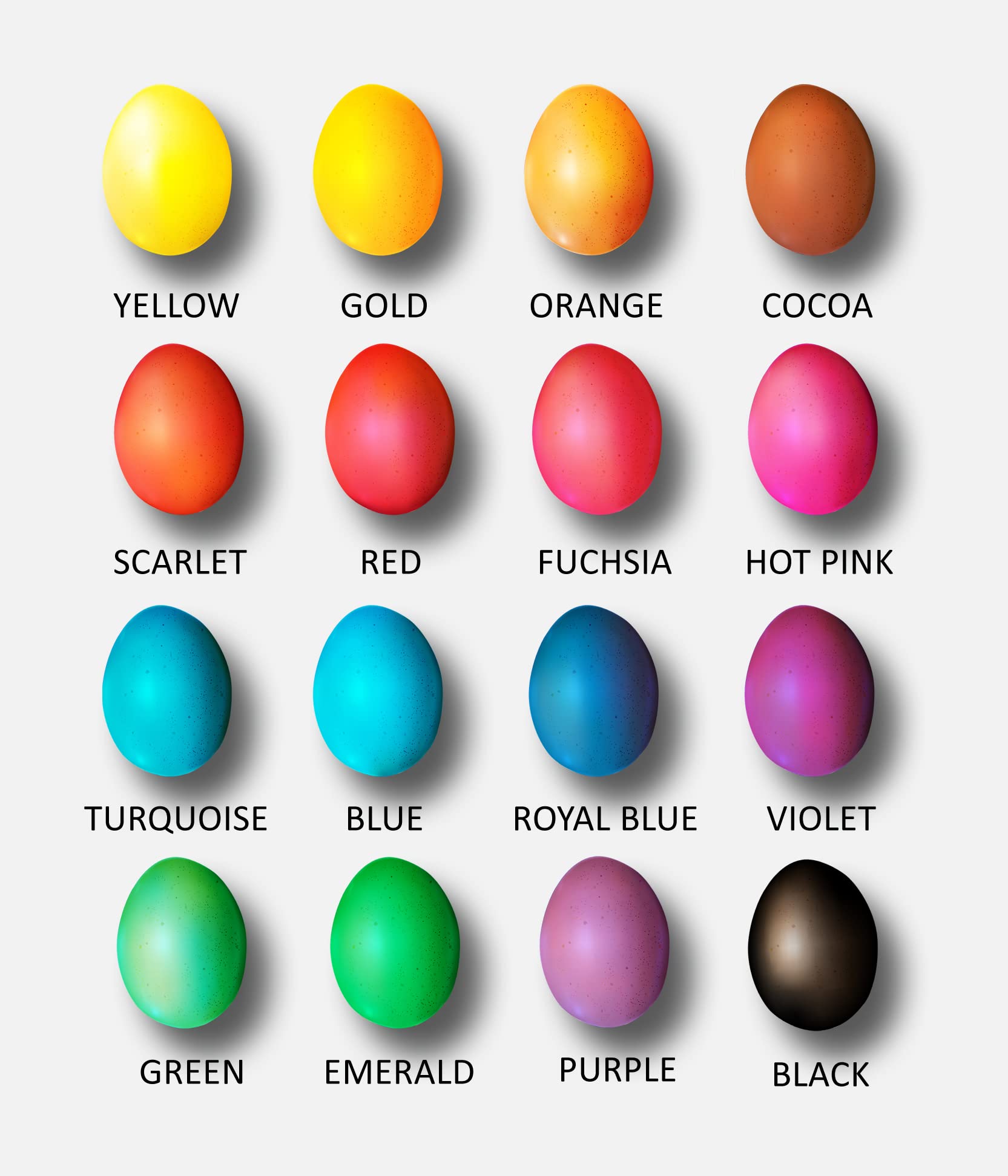 Pysanky Easter Eggs Decorating Dyes, Set of 16, Powder Form, Non Edable, Multicolor