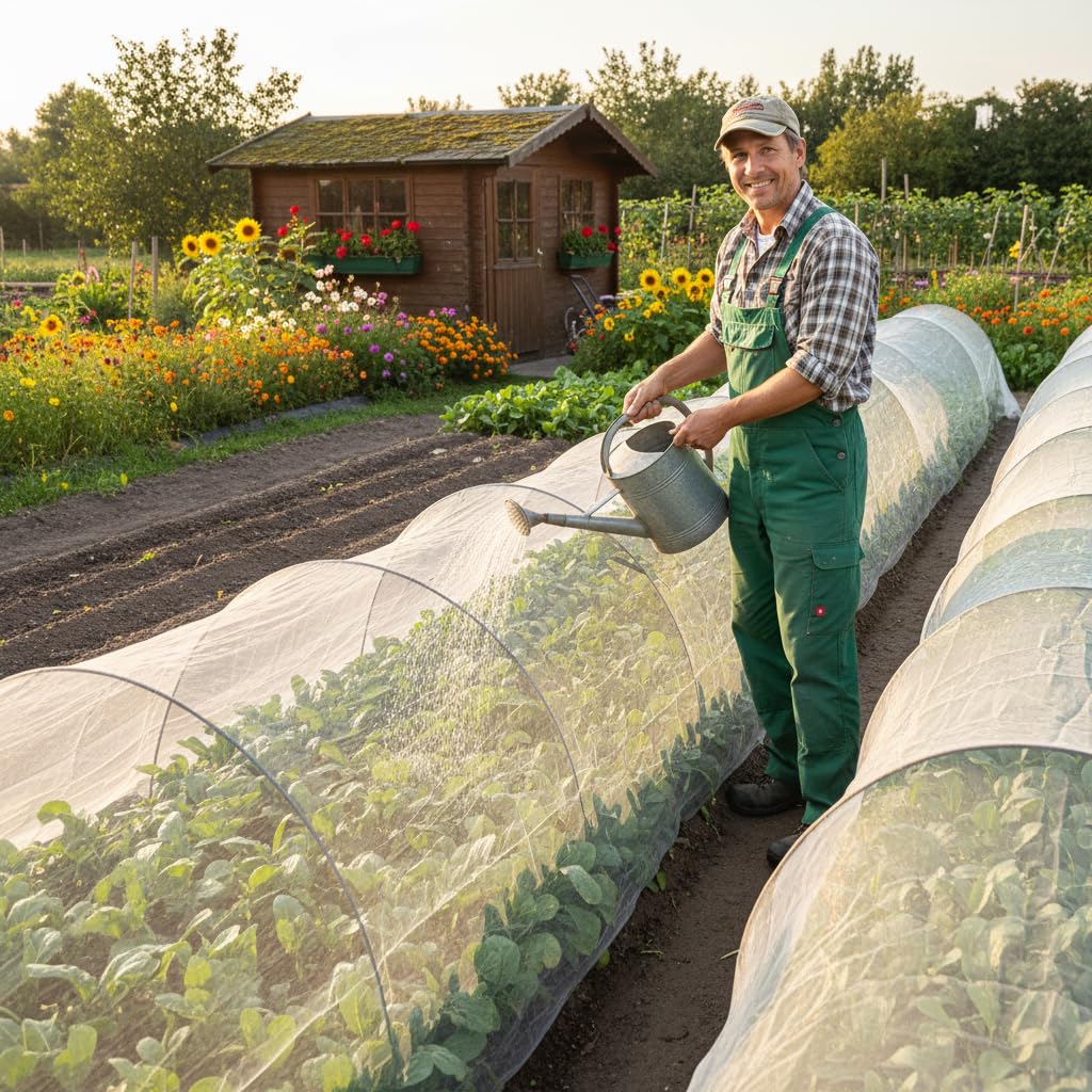 3X10M Gartenschutznetz Gemüsenetz,Feinmaschiges Gemüseschutznetz,Garten Insektenschutznetz Pflanzenschutznetz für Beschützen Pflanzen Gemüse Obst Blumen,zum Effektiven Schutz vor Schädlingen