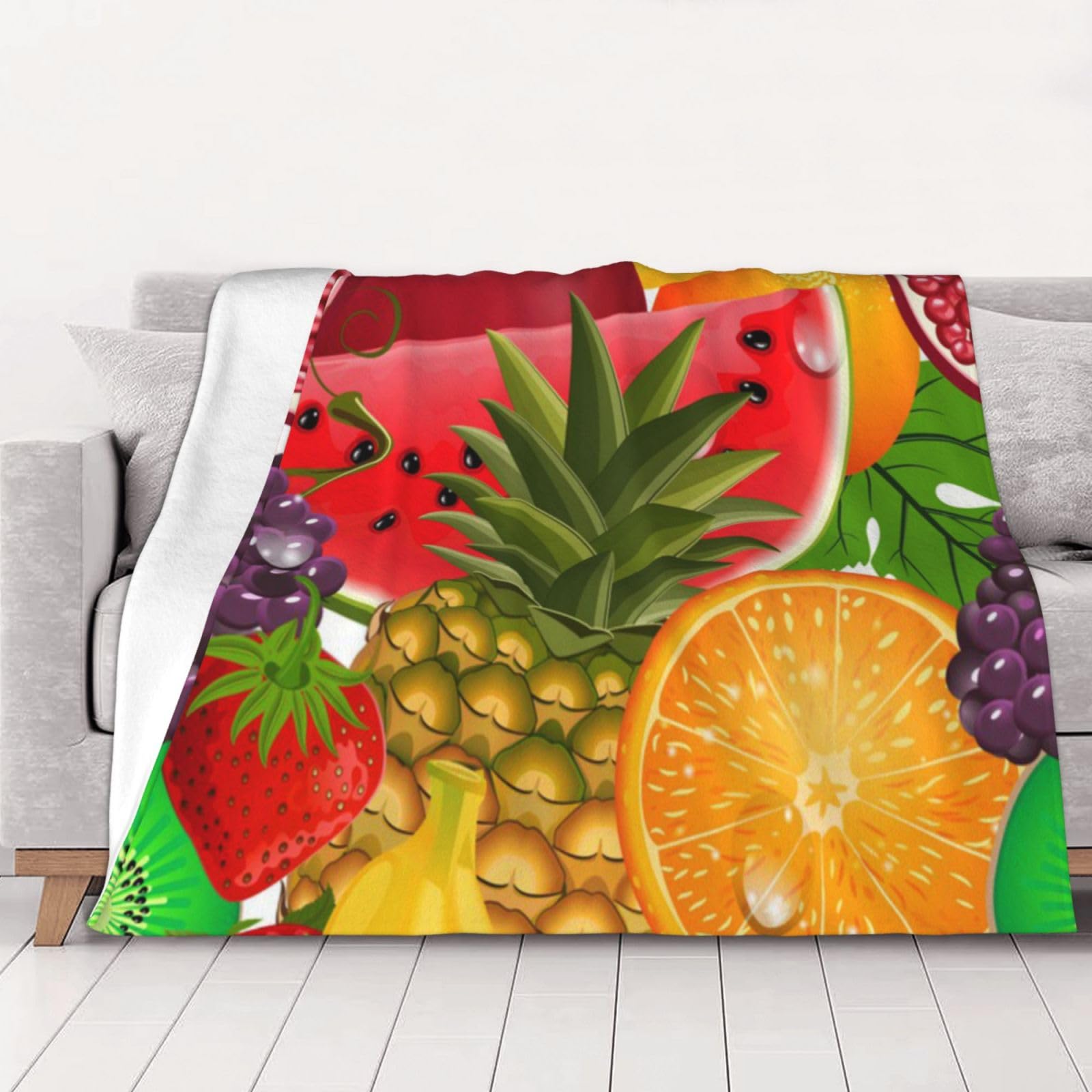 Plaid flanelle ananas et pastèque idéal pour vos trajets en voiture