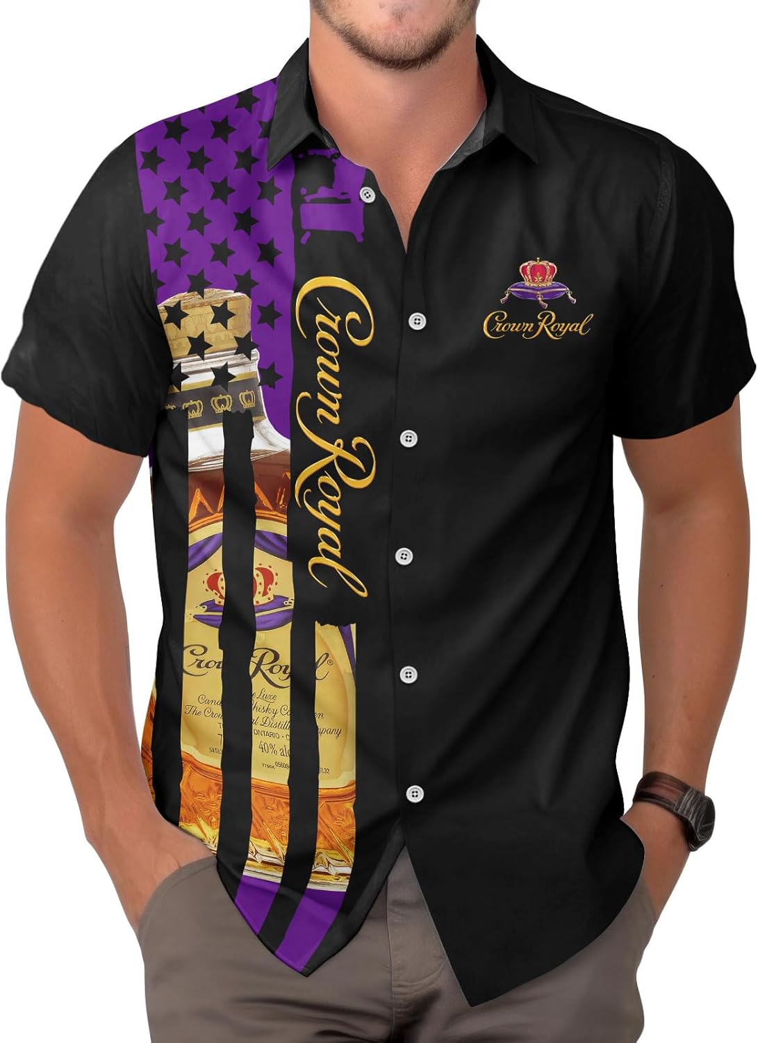 Crown Fan Hawaiian Shirts for Men and Women, Tropical Summer Beach Shirt, Crown Lovers Button Shirt, Holiday Shirt