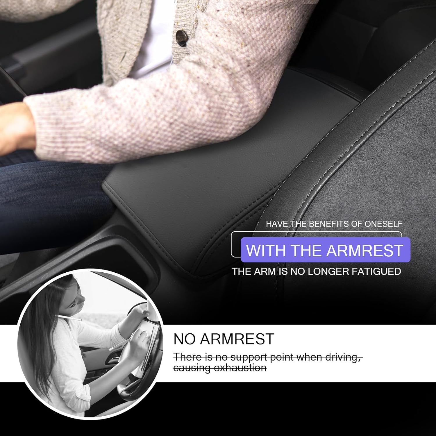 LUWU 2025 2026 WRX Center Console Cover Compatible with 2022 2023 2024 2025 2026 Subaru WRX Accessories 2025 2026 WRX Armrest Cover [Standard Six-Speed Manual Trim] Armrest Console Cover (Thin Black)