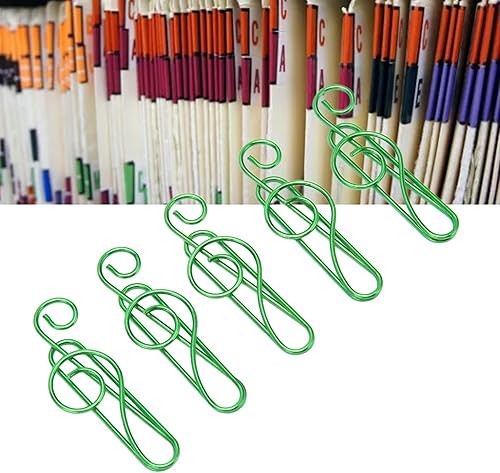 Miniatura 3 de 100 clips para carpeta, abrazaderas de papel, clips de papel elegantes, estilo nota musical, caja de metal antideslizante, bonitos clips de papel