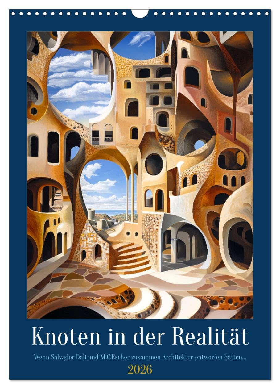 Knoten in der Realität (Wandkalender 2026 DIN A3 hoch), CALVENDO Monatskalender: Gebäude, die der Logik trotzen und die Fantasie beflügeln (CALVENDO Kunst)