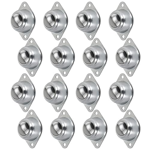 16 rodamientos de transferencia de bolas de rodillo de 34 pulgadas, unidad de transferencia de bola redonda de acero al carbono montada en brida,