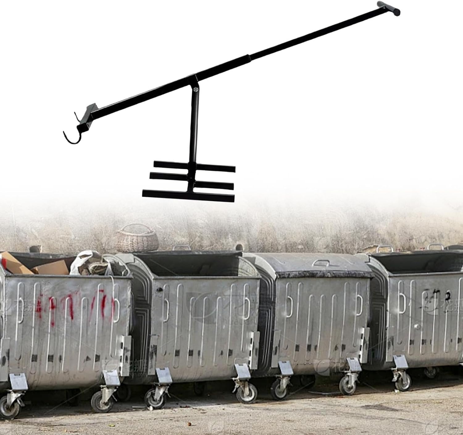 Manual Trash Compactor Tool, Iron Compacting Trash Can Tool, Waste Recycling Press Tool